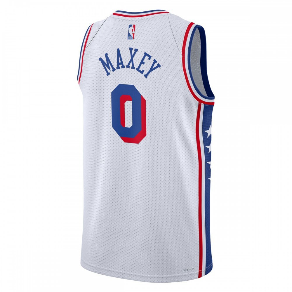 Tyrese Maxey Philadelphia 76ers Unisex Swingman Jersey - Association Edition - White-Pro Kit Vault | Brand New 26/27 Sports Jerseys